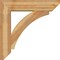 Ekena Millwork Thorton Slat Rough Sawn Bracket w/ Offset Brace, Western Red Cedar, 8"W x 34"D x 34"H BKT0806X34X34THR06RWR - alternate 4